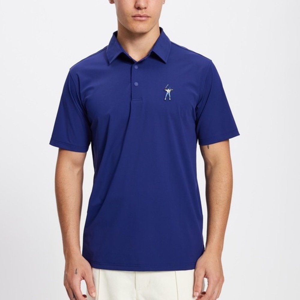 Eastside Golf Snap Polo Shirt Men’s Small Royal Blue Athletic Stretch‎ Modern